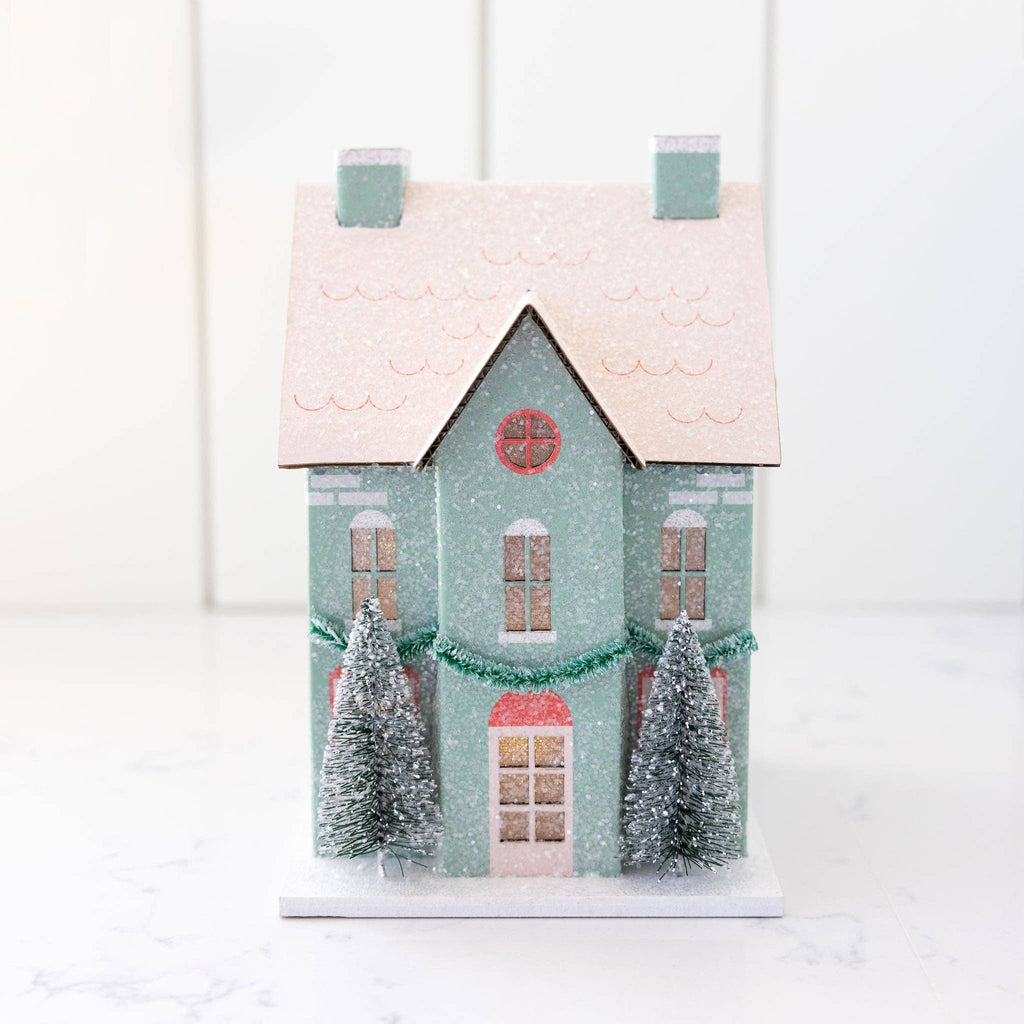 Village Christmas Paper House Decoration - bubblegum market