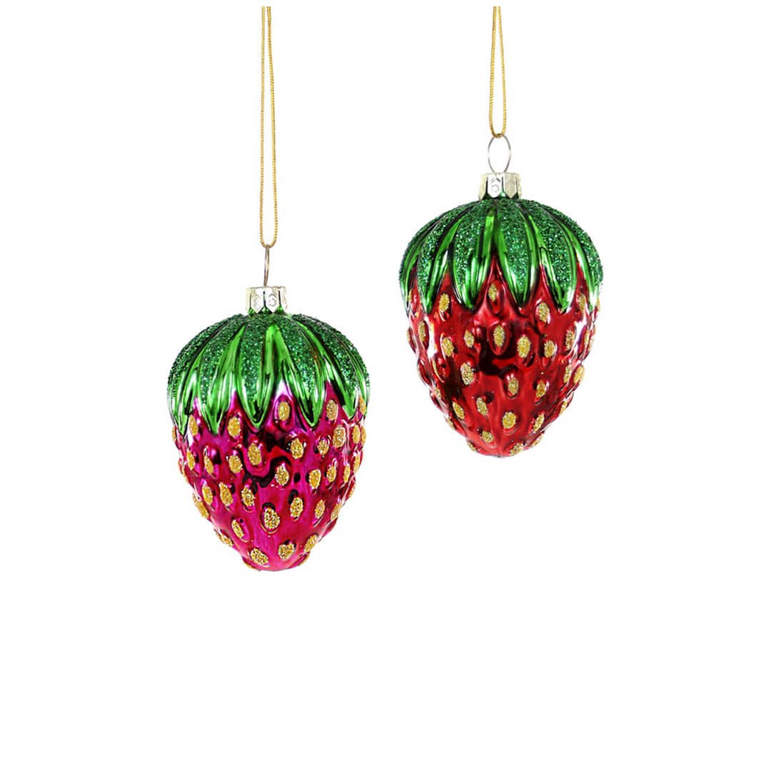 Vintage Strawberry Ornament 2.5" - bubblegum market