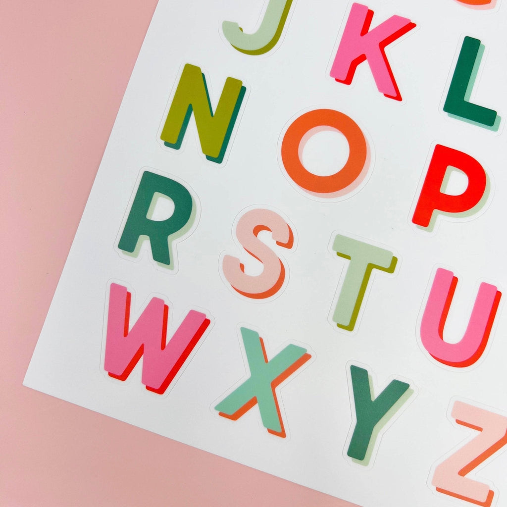 Vinyl Alphabet Sticker Sheet: Holiday - bubblegum market