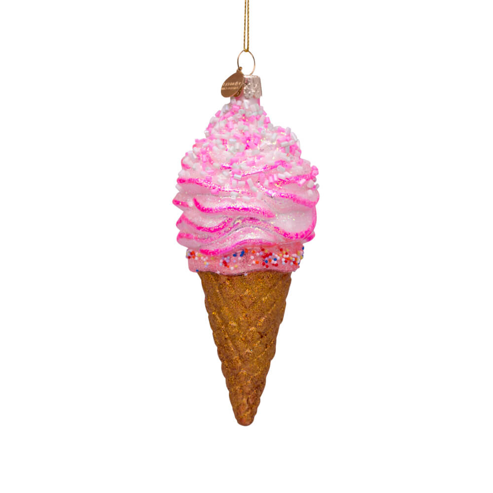vondels-pink-ice-cream-cone-christmas-ornament