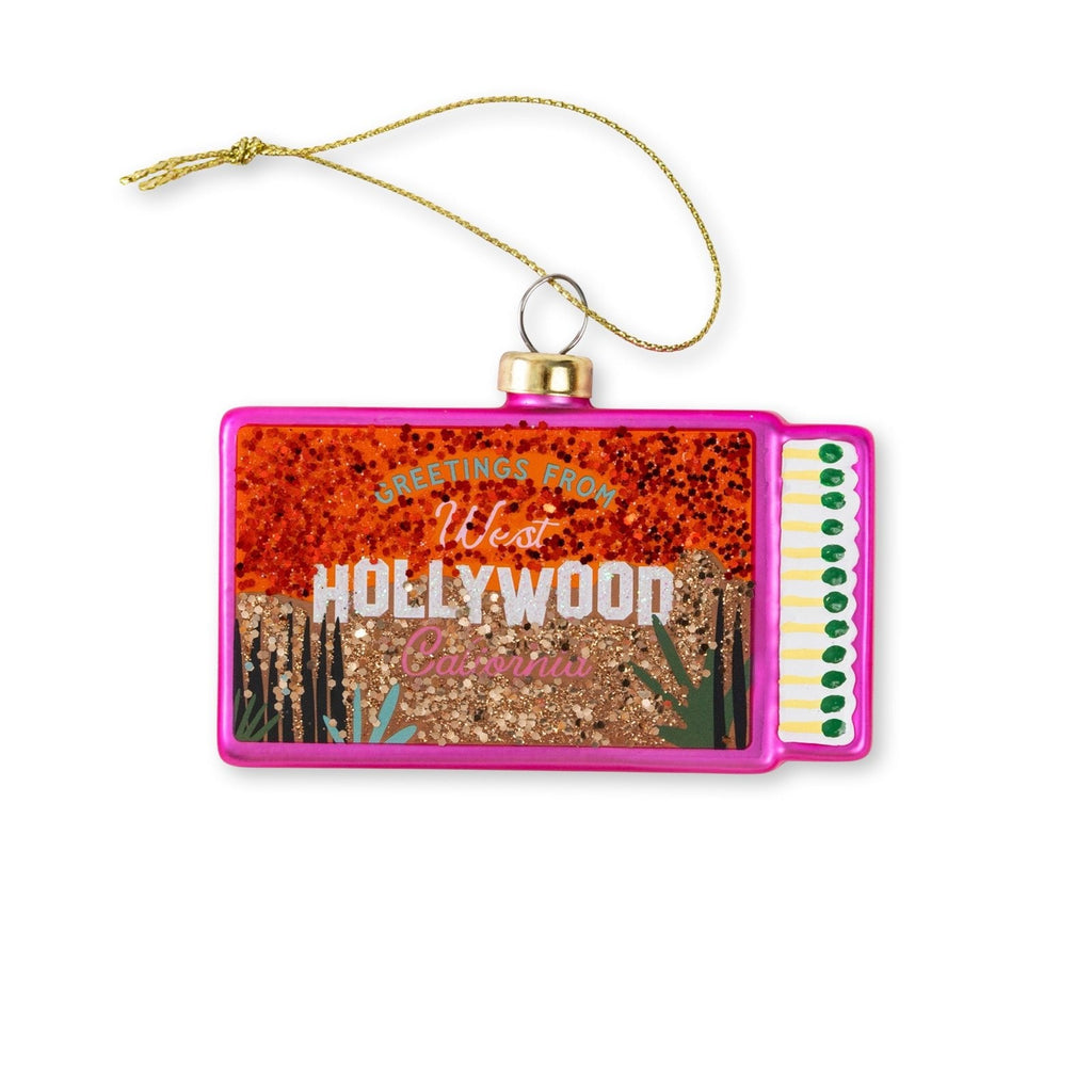 West Hollywood Matchbook Ornament 3.5" - bubblegum market