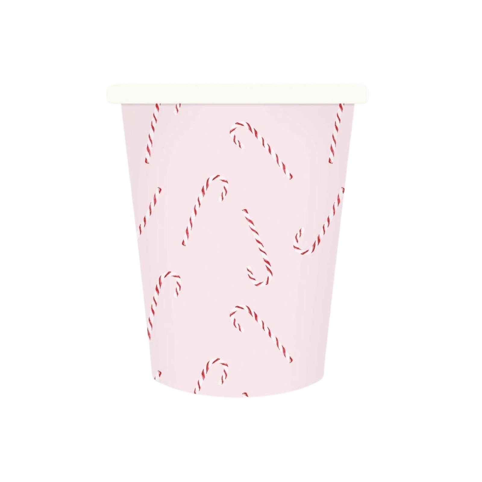 Whimsy Santa Scattered Candy Cane Paper Party Cups - bubblegum market