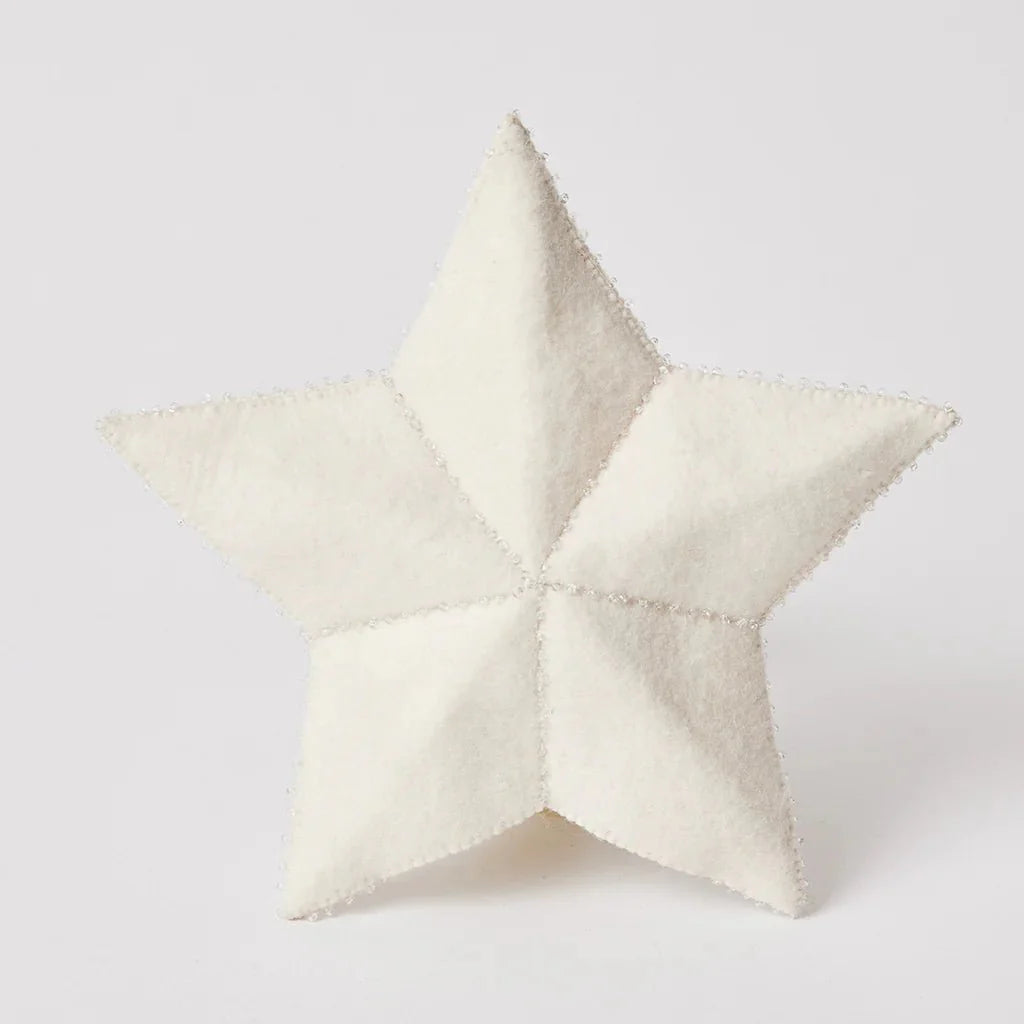 White Star Small Felt Tree Topper 7.5" - bubblegum market