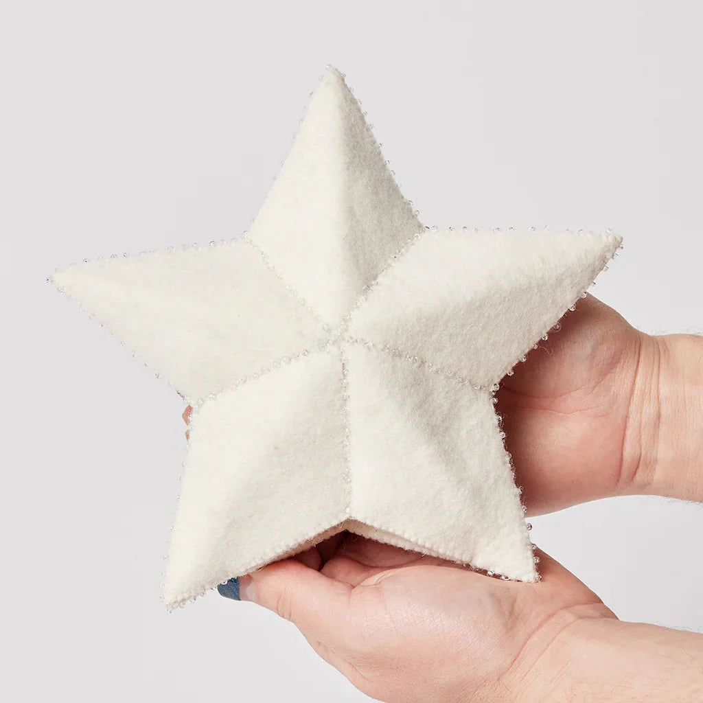 White Star Small Felt Tree Topper 7.5" - bubblegum market