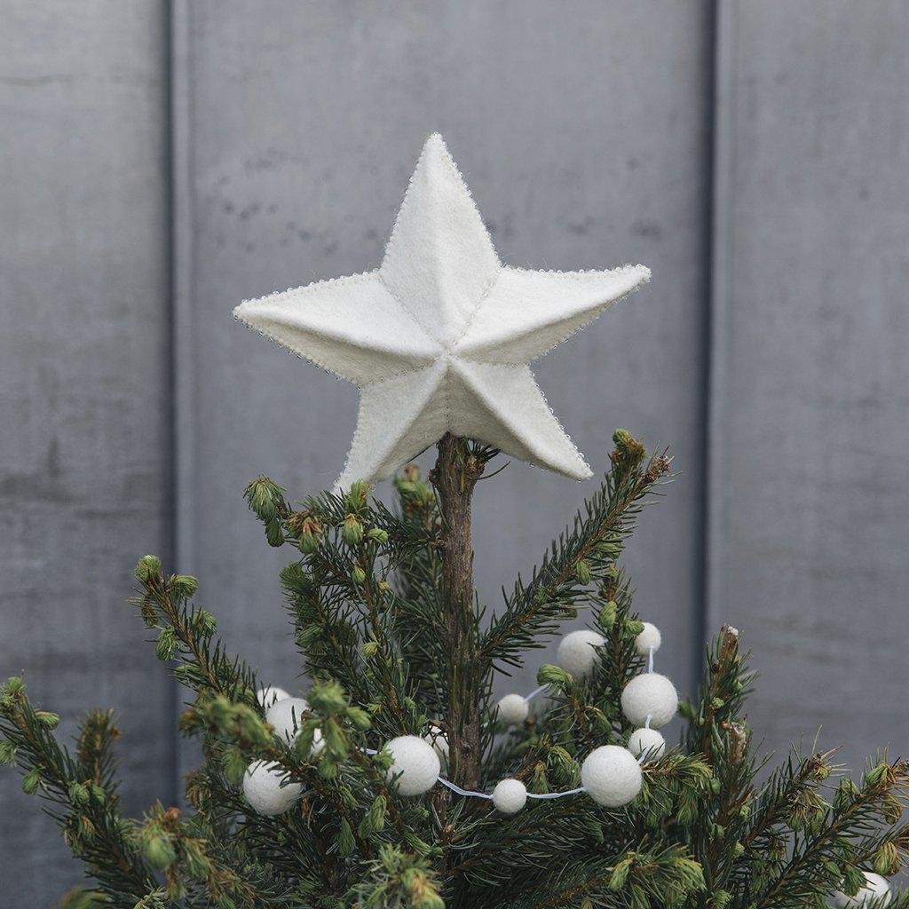 White Star Small Felt Tree Topper 7.5" - bubblegum market