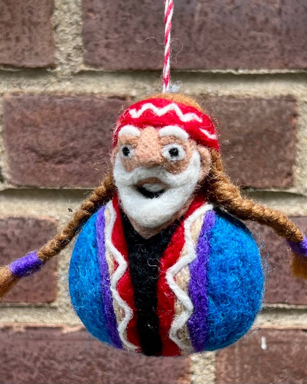 Willie Nelson Felt Ornament - bubblegum market
