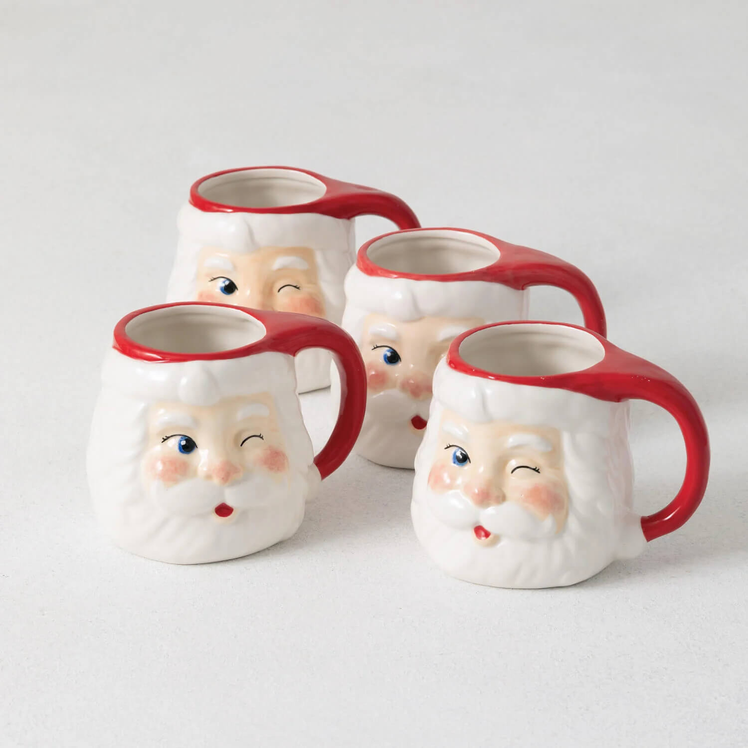 Winking Santa Mugs (Set of 4) - bubblegum market