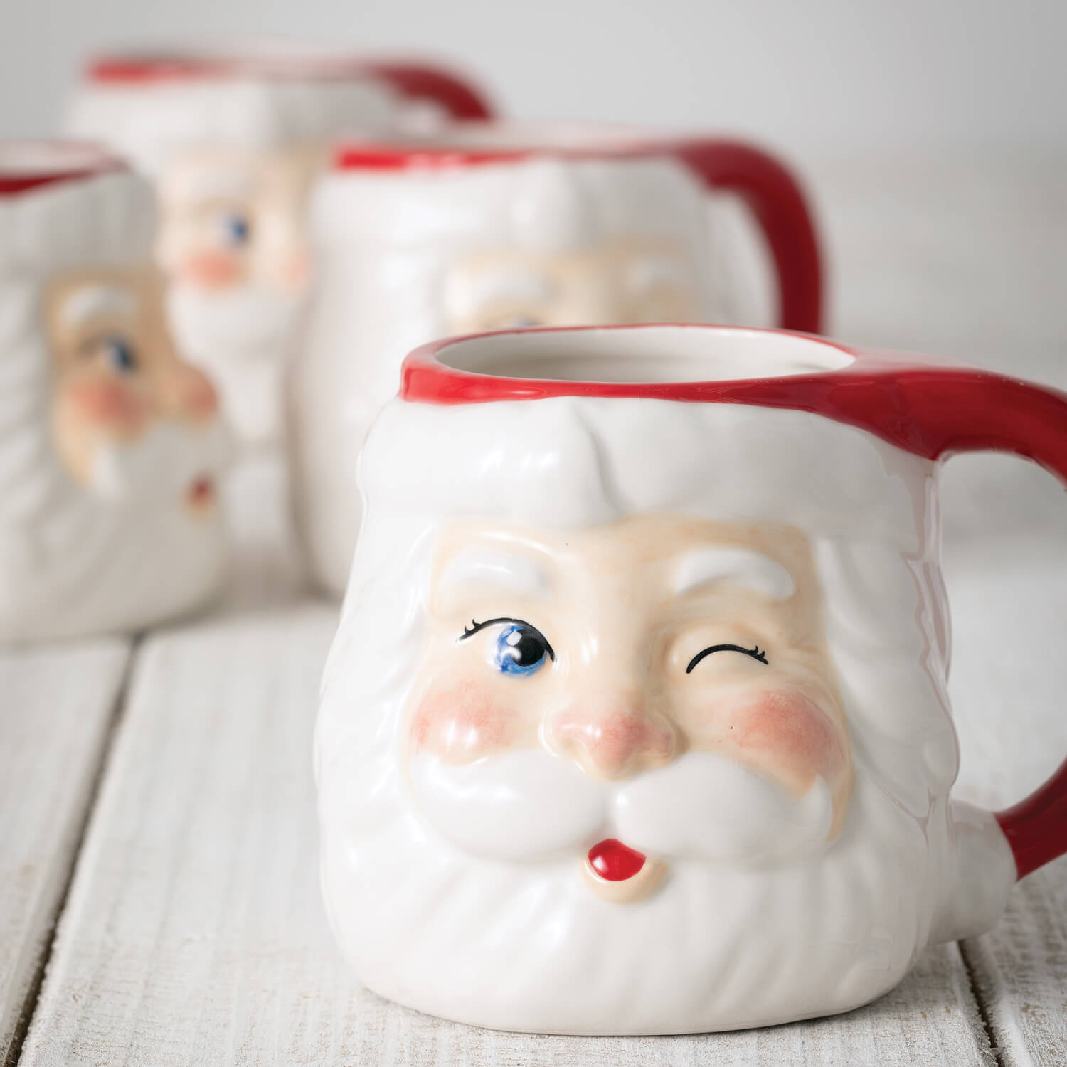 Winking Santa Mugs (Set of 4) - bubblegum market