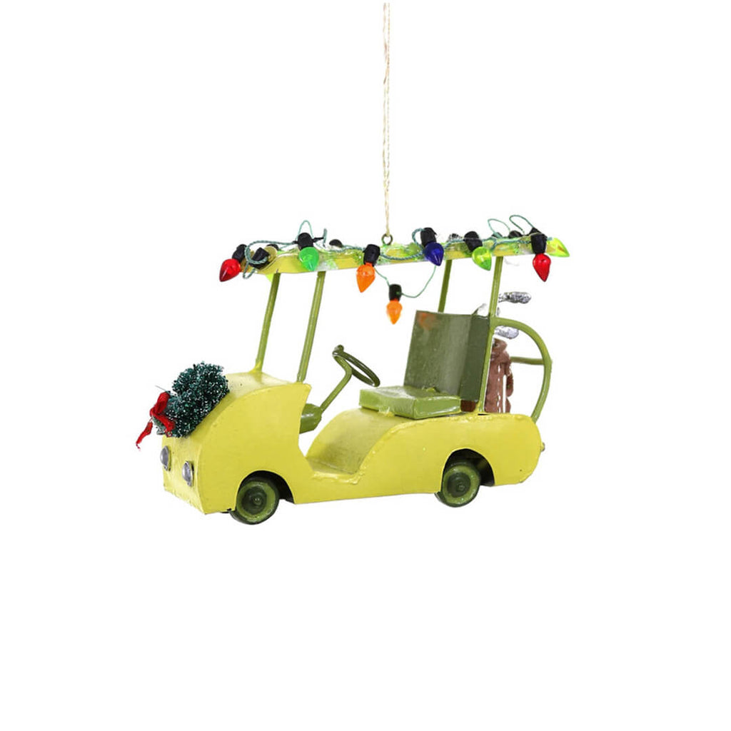 yellow-vintage-golf-cart-ornament-lights-wreath-cody-foster-christmas
