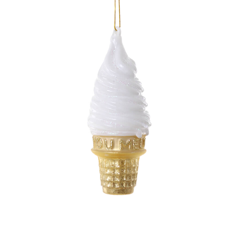 You Melt My Heart Ice Cream Cone Ornament 5.5" - bubblegum market