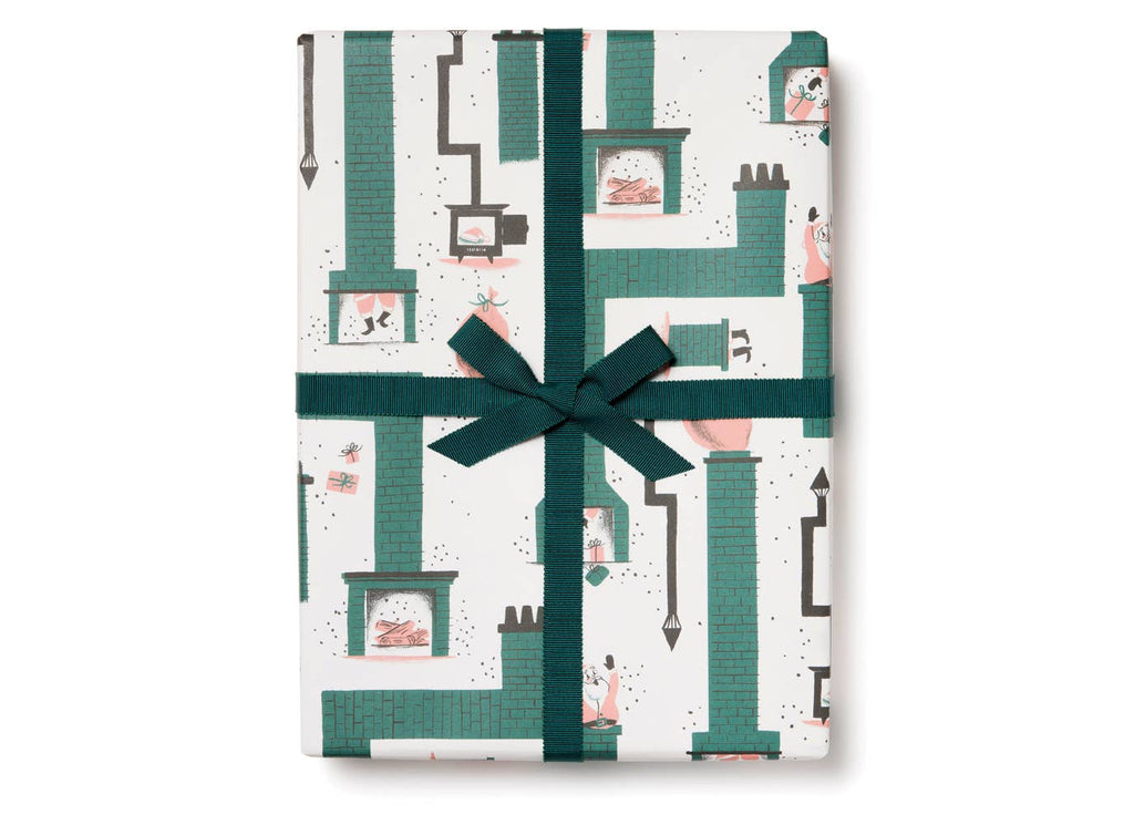 Secular Holiday Lights Wrapping Paper Rolls - The Curated Goose