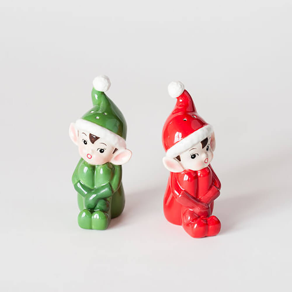 180-one-hundred-80-degrees-ceramic-red-green-elf-salt-and-pepper-shakers-retro-vintage-christmas
