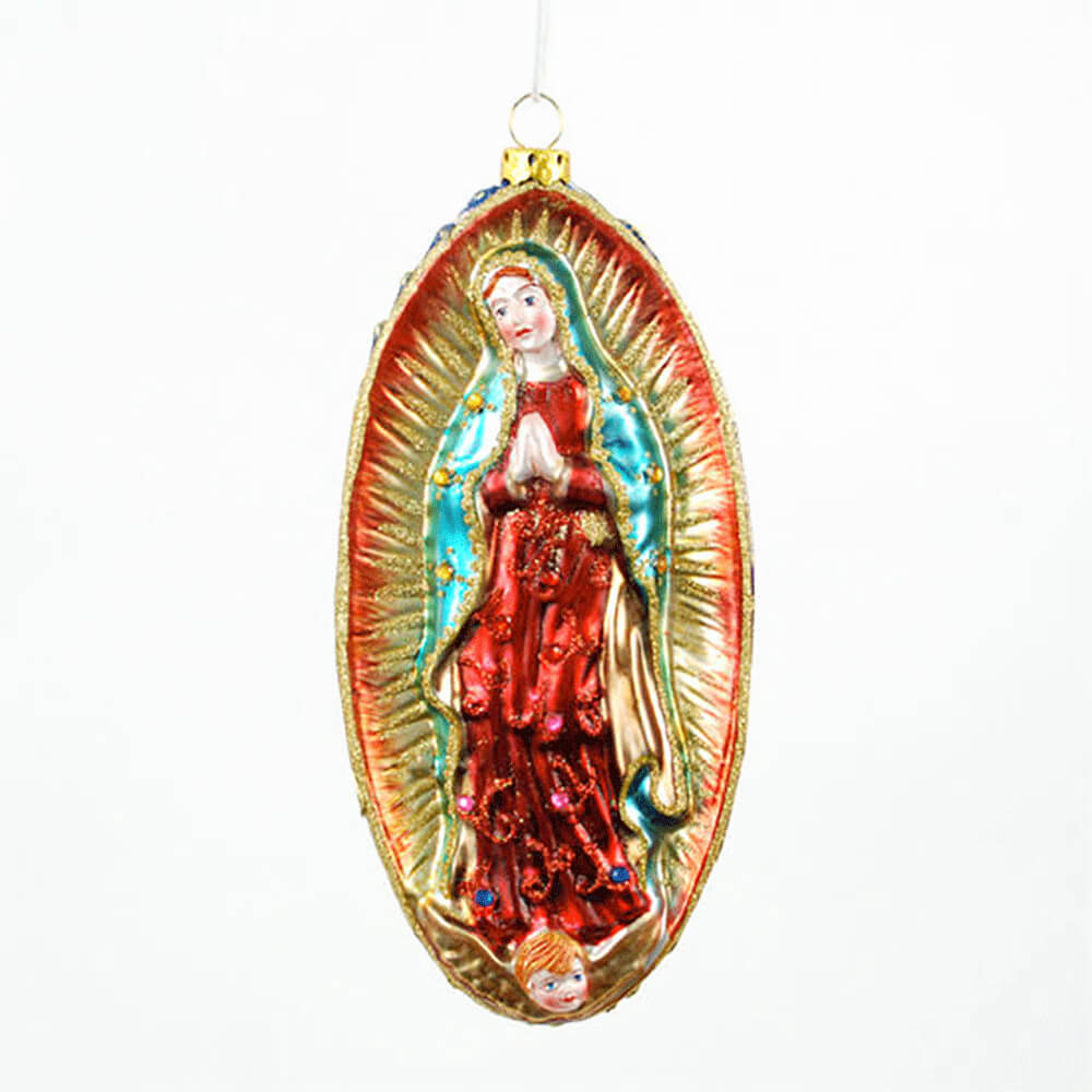 180-one-hundred-80-degrees-glass-madonna-virgin-mary-christmas-ornament-side-view