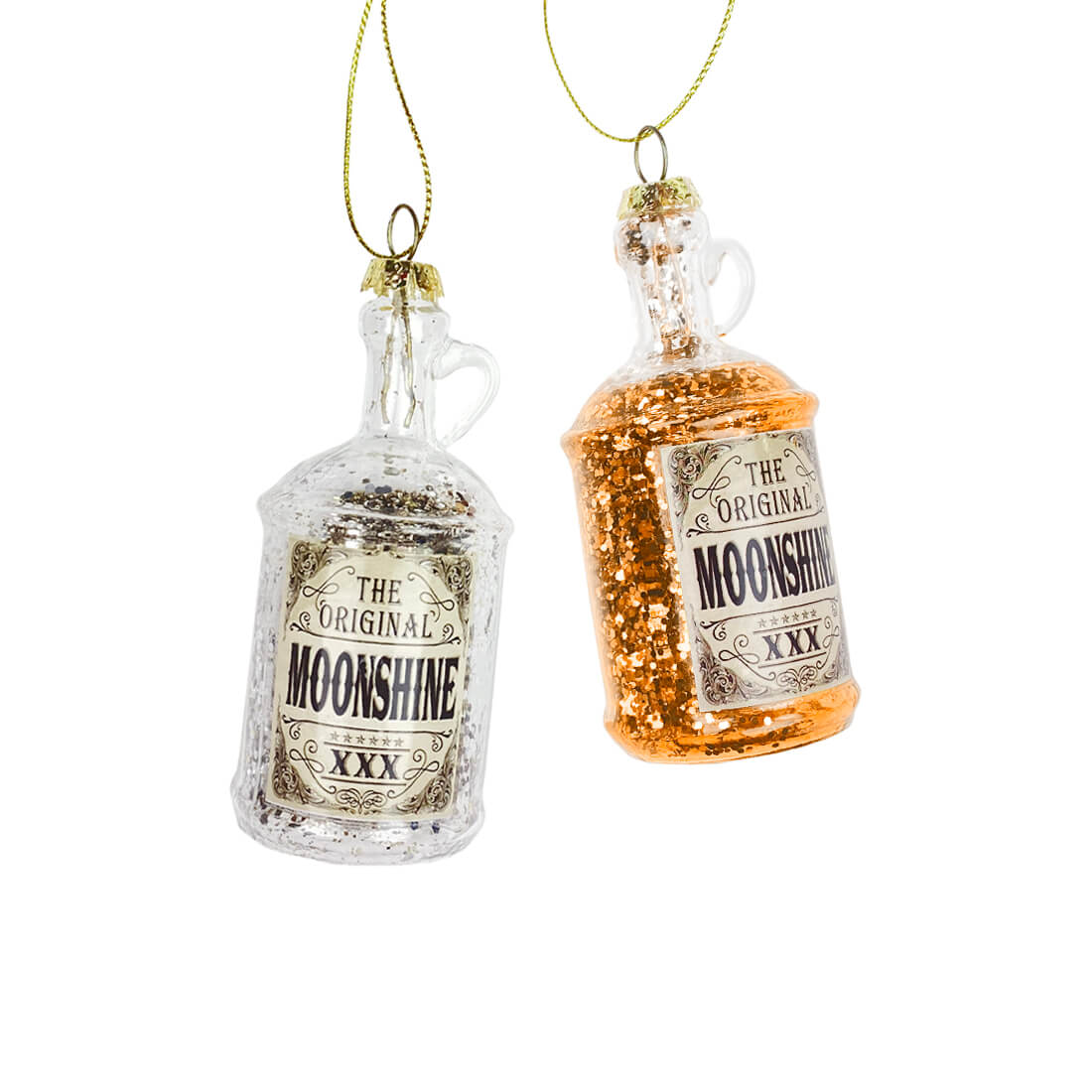    180-one-hundred-80-degrees-silver-bronze-glass-moonshine-bottle-christmas-ornament