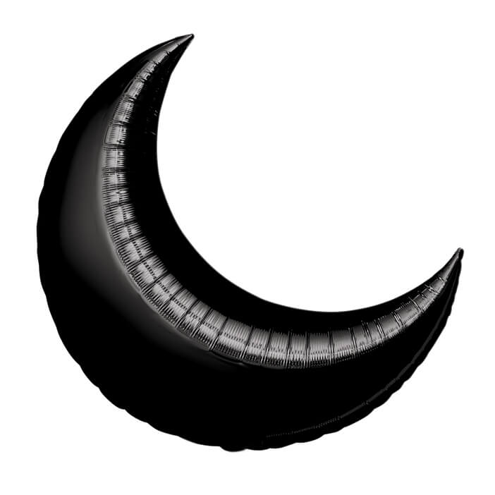 anagram-35-inches-SuperShape-black-Crescent-moon-foil-balloon