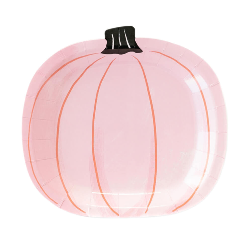 Happy-Haunting-Pink-Halloween-Pumpkin-Shaped-Plates