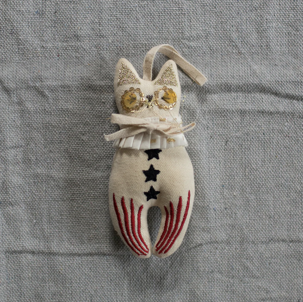 Rocket Cat / Elton John Cotton-Filled Ornament