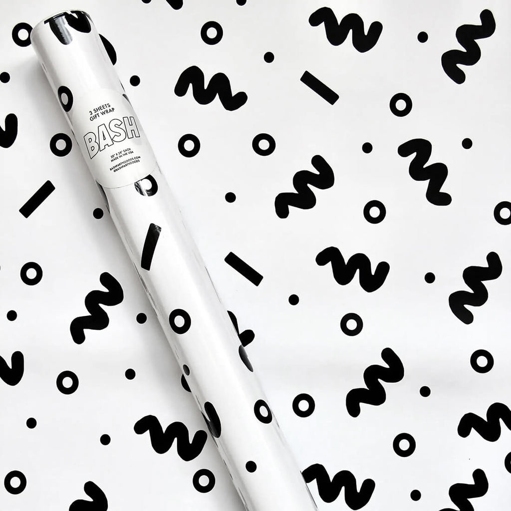Black & White Spotty Wrapping Paper, Gift Wrap
