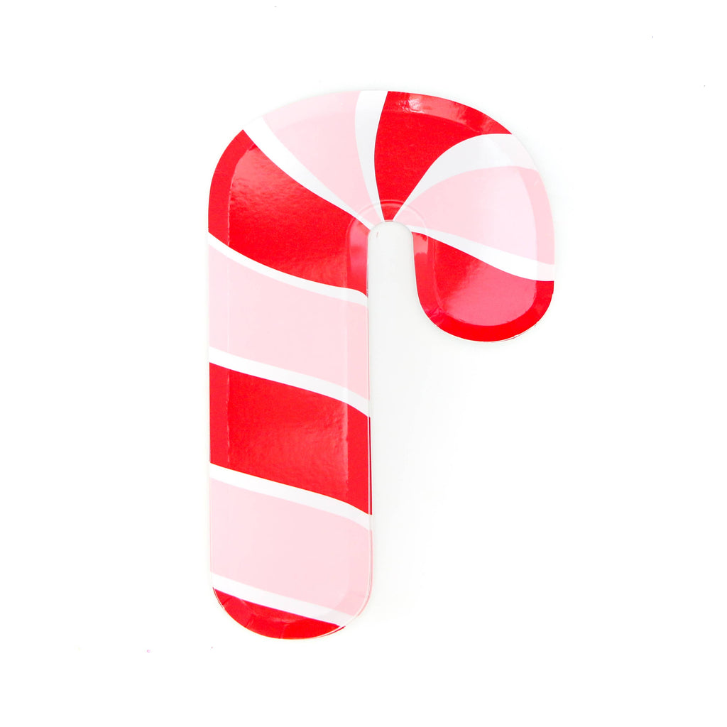 Red & Pink Candy Cane Dessert Plates 11"