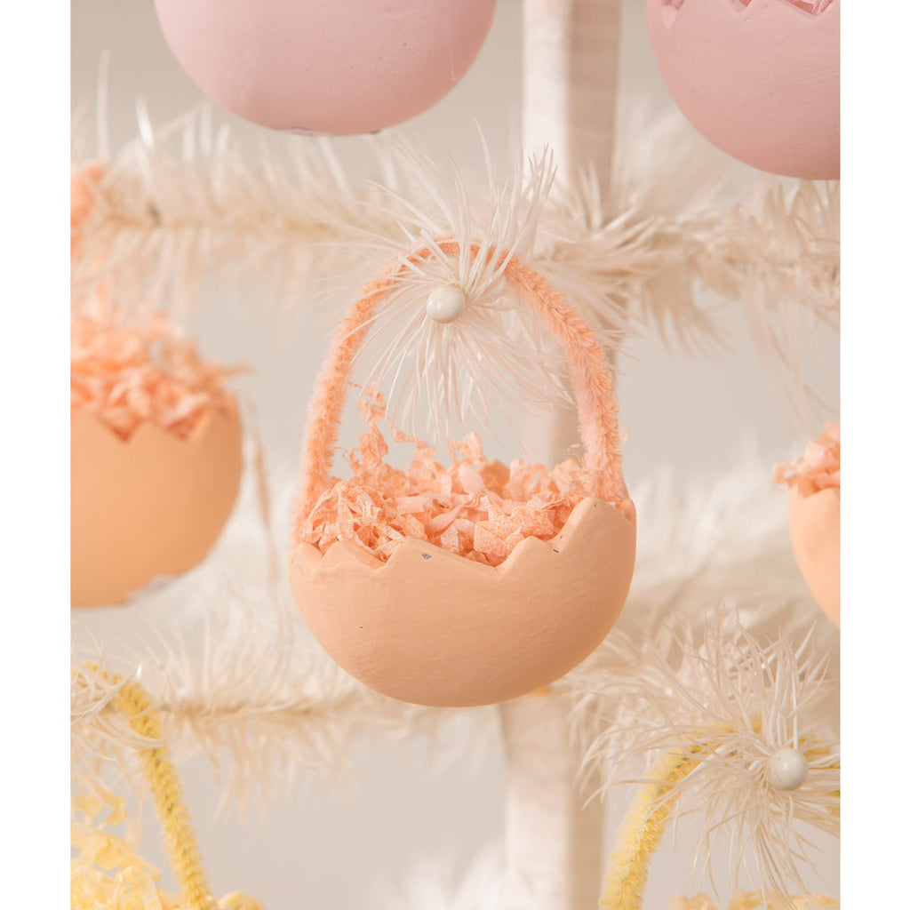     bethany-lowe-easter-decor-cracked-egg-orange-peach-ornament-basket