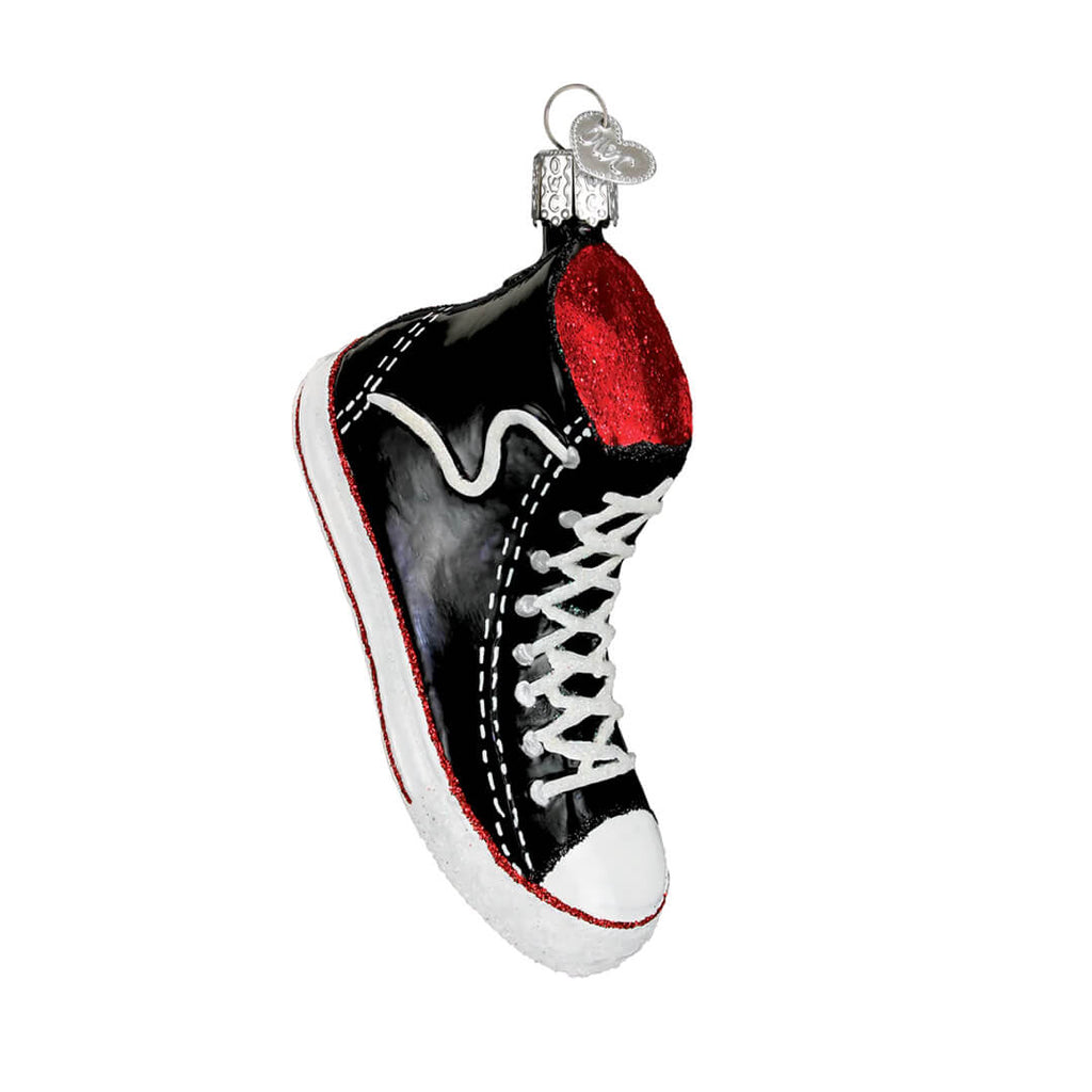 black-converse-high-top-shoe-sneaker-ornament-old-world-christmas-side-view
