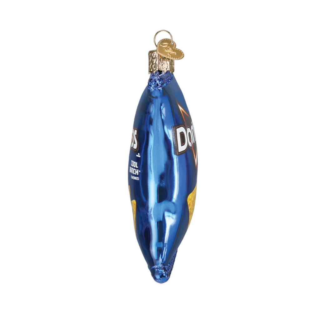 blue-bag-of-doritos-cool-ranch-chips-ornament-old-world-christmas-side-view
