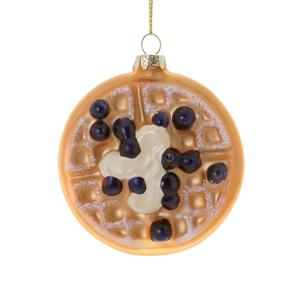 Blueberry Waffle Ornament 3.25"