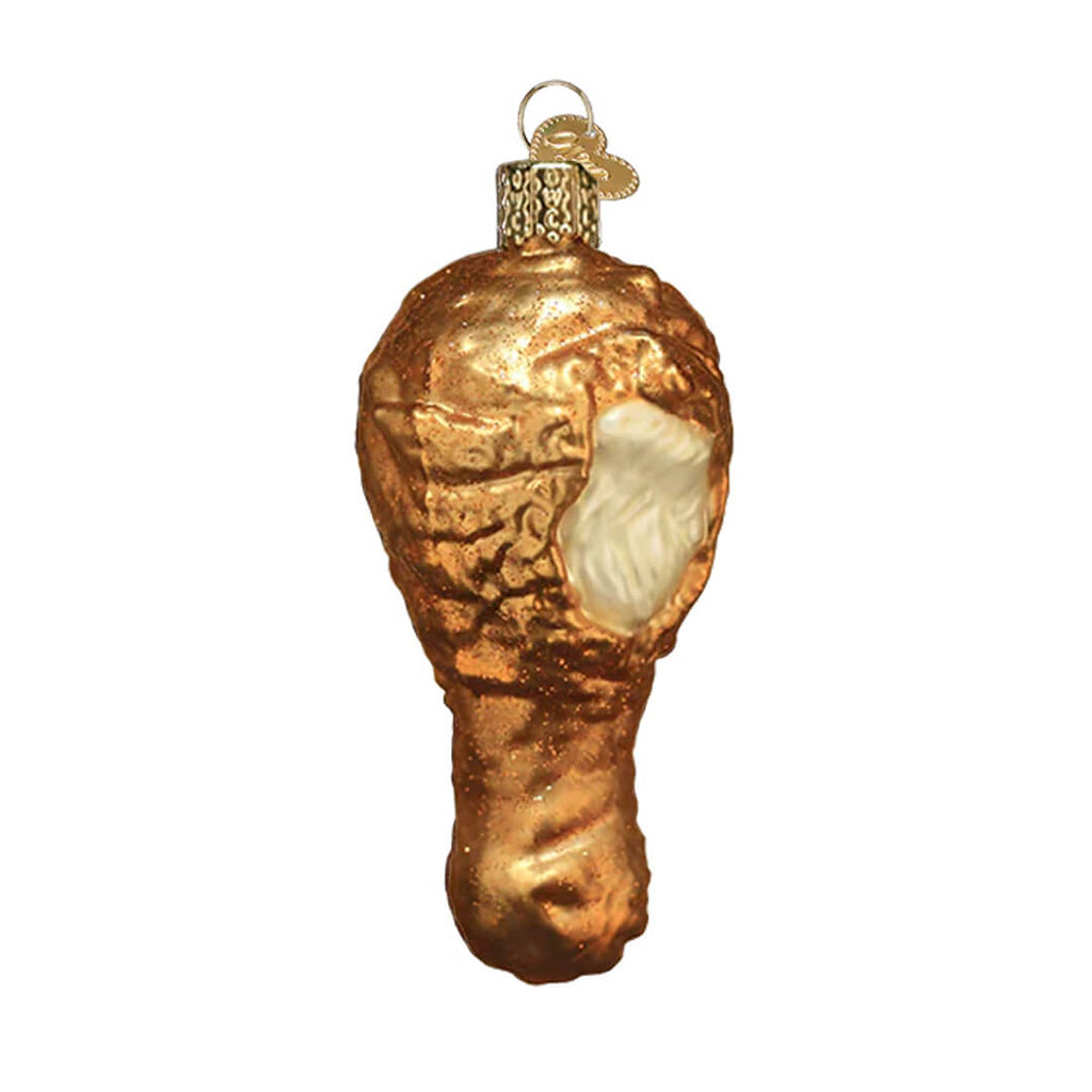 fried-chicken-drumstick-ornament-old-world-christmas-front-view