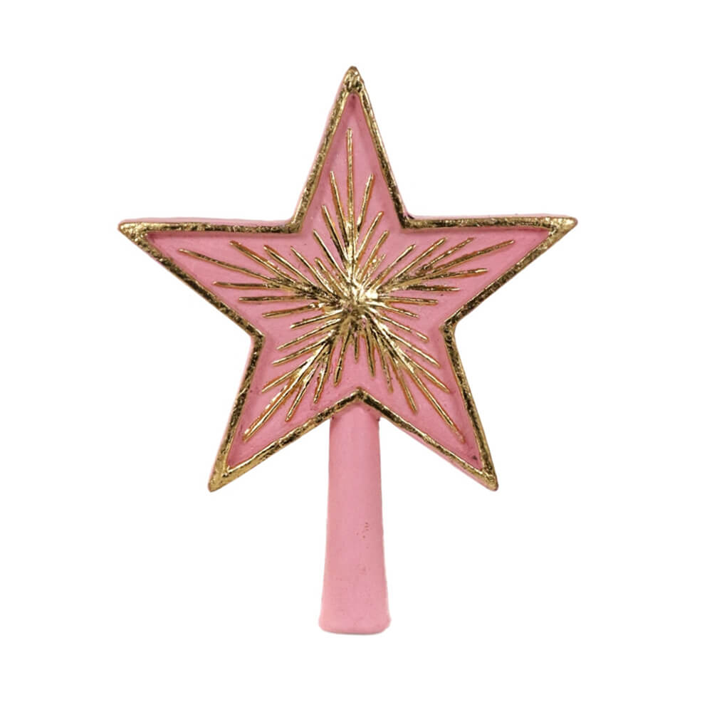 Christmas Tree Straw Topper- Pink