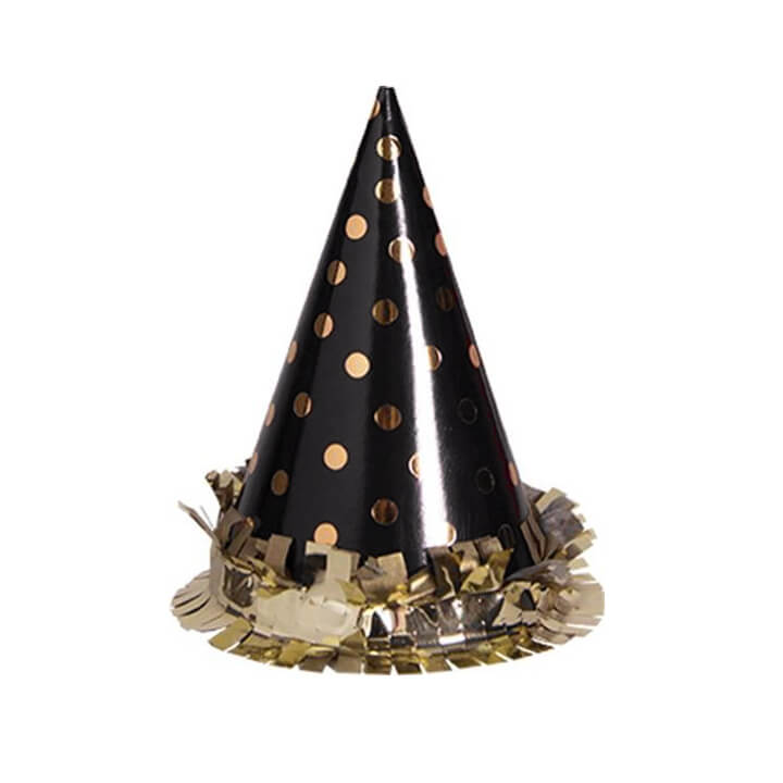 metallic-gold-polka-dot-party-hats