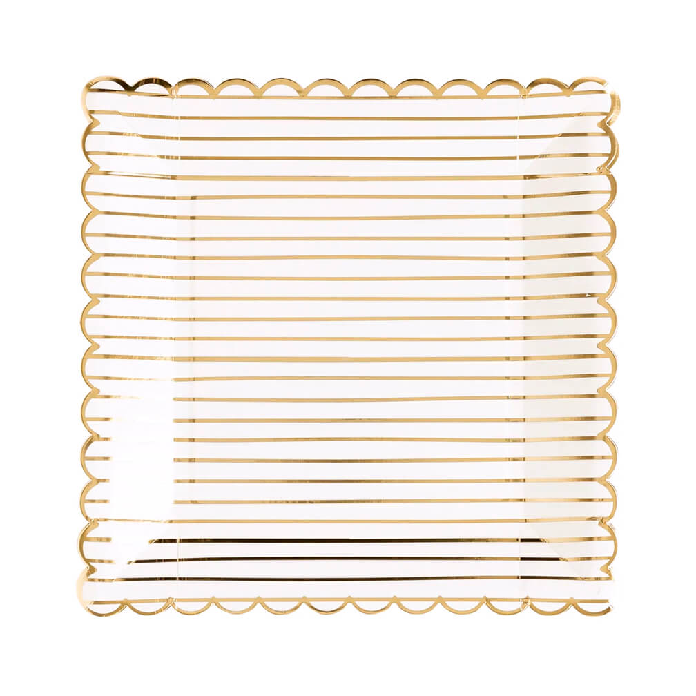 my-minds-eye-christmas-party-golden-holiday-gold-stripe-striped-plates-horizontal-or-vertical-stripes