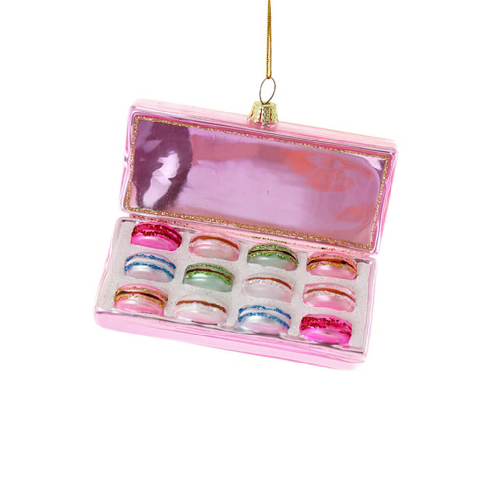 Pink Box of Macarons Ornament 4"
