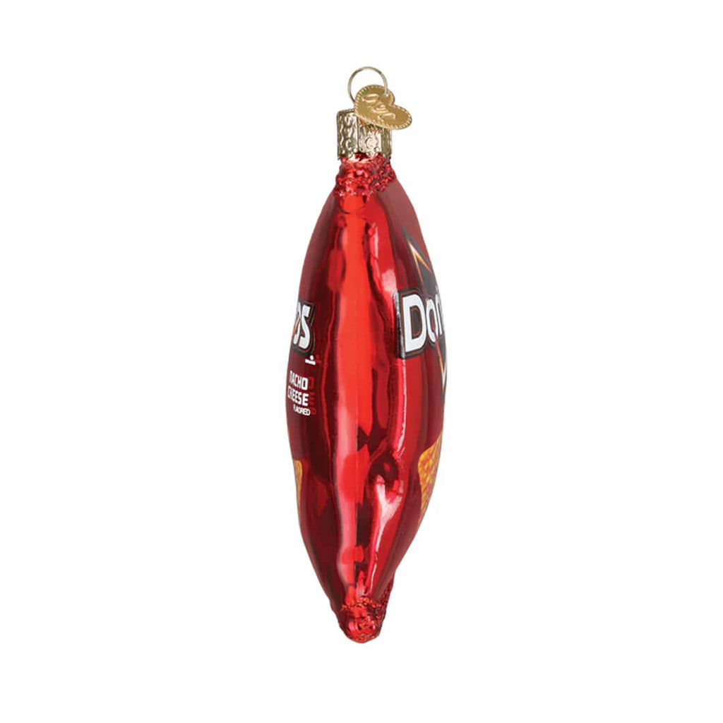 red-bag-of-doritos-nacho-cheese-chips-ornament-old-world-christmas-side-view