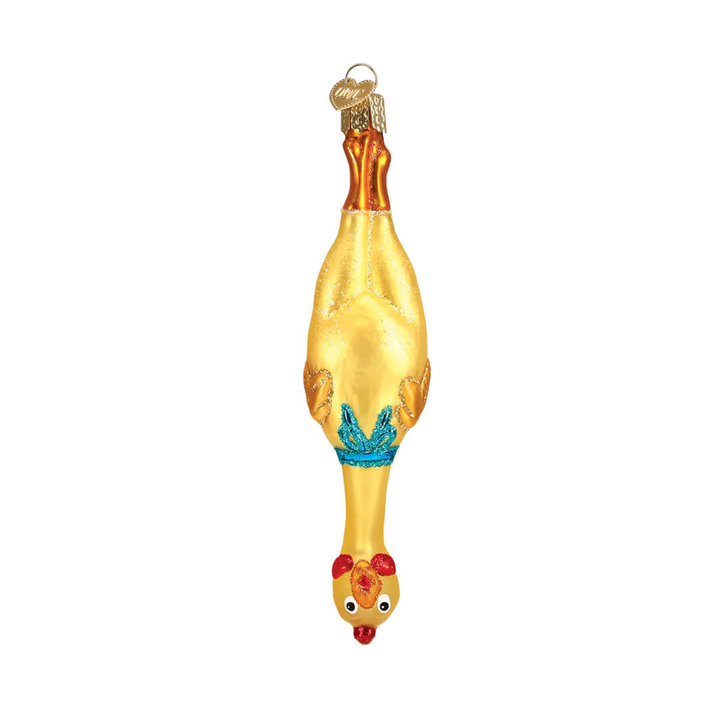 rubber-chicken-ornament-old-world-christmas-front-view